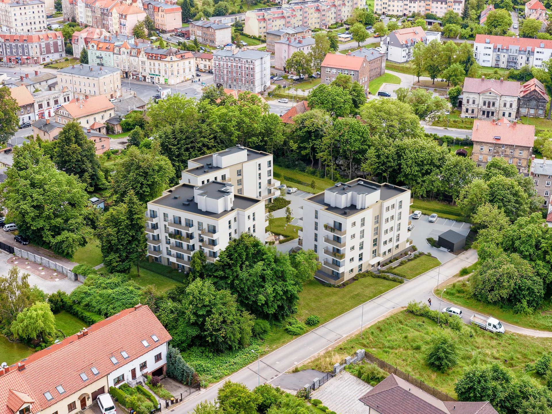 Kątowa park z lotu ptaka